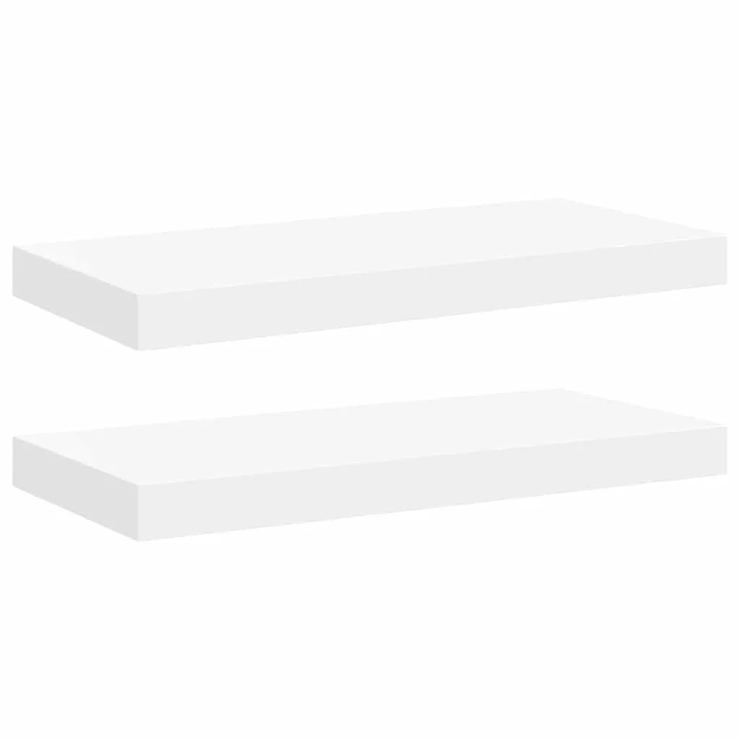 vidaXL Schweberegale 2 Stk Weiß 50x23x3,8 cm MDF 323809