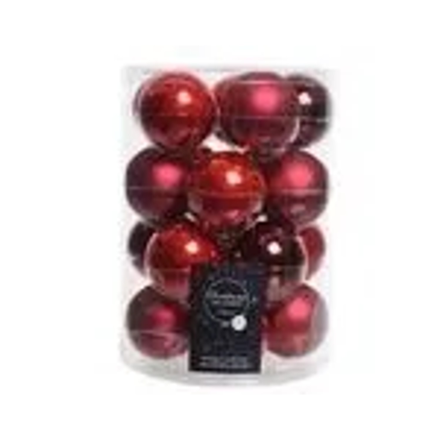 Kaemingk Weihnachtsbaumkugeln Glas  6 cm 20 Stueck Rot Emaille Matt Glaenzend