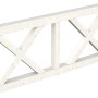 Skan Holz Brüstung Andreaskreuz, 220x84 cm, Fichte weiß, für Terrassenüberdachung.
