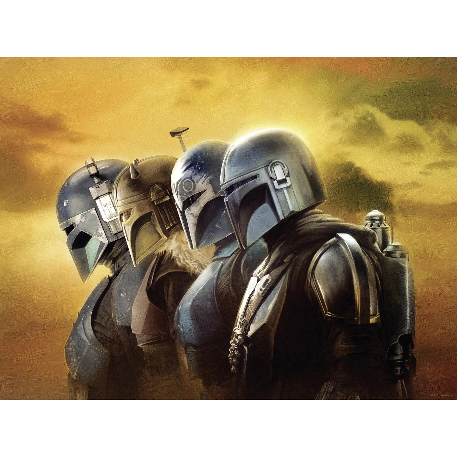 Komar Wandbild Star Wars The Mandalorian Line Up 30 cm x 40 cm Gelb günstig online kaufen