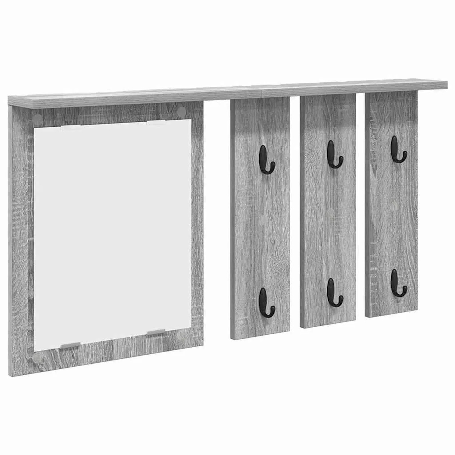 vidaXL Wandmontierter Kleiderständer Grau Sonoma 85 x 10 x 45 cm 874488