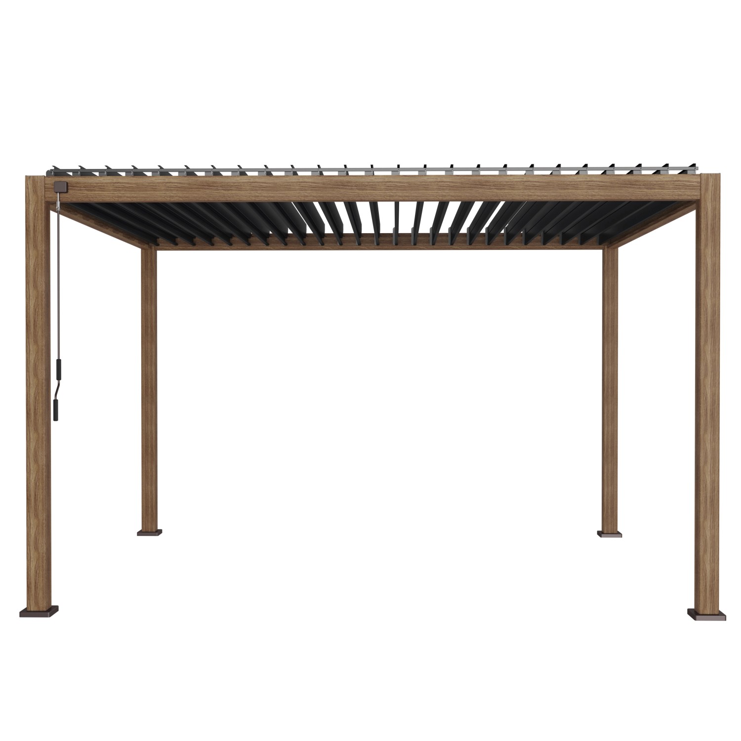 Pergola Mirador Deluxe 3 m x 4 m Ebenholz Braun Nachbildung günstig online kaufen