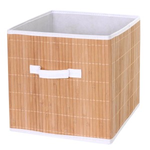 Faltbox C21 4er-Set von MCW aus Bambus, Aufbewahrungsbox mit Tragegriff.