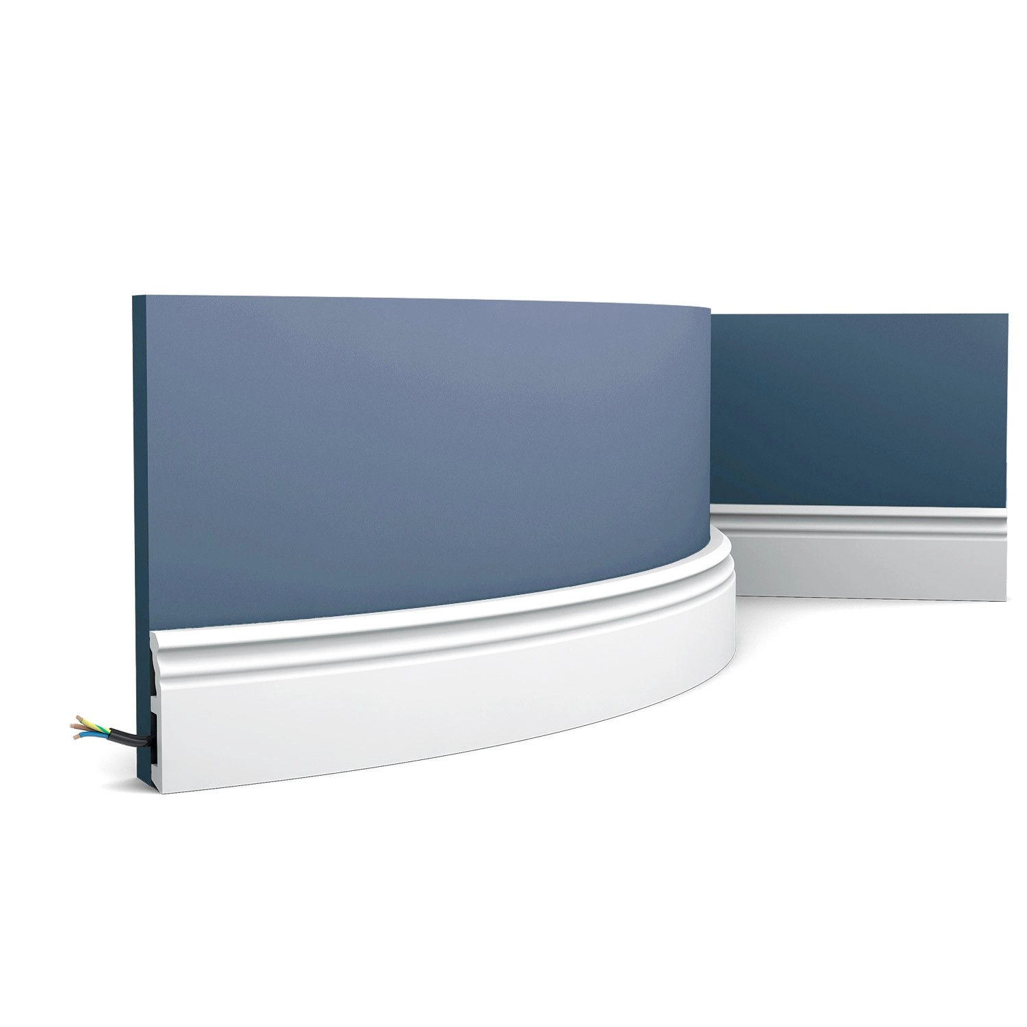 ORAC DECOR SX195F LUXXUS HAMBURG Flexible Sockelleiste Zierleiste 2 m 200 cm x 1,9 cm x 8 cm Weiß