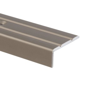 KARAT Winkelprofil, Edelstahl matt, vorgebohrt, 2,45x1x100 cm, für Kanten und Abschlüsse.