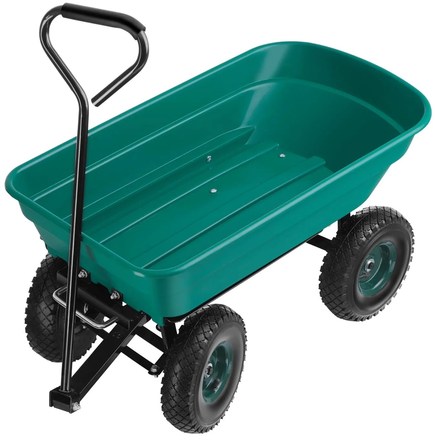 Tectake Gartenwagen Cubbi Mit Kippfunktion Luftreifen  100 x 47 50 x 46 cm Grün