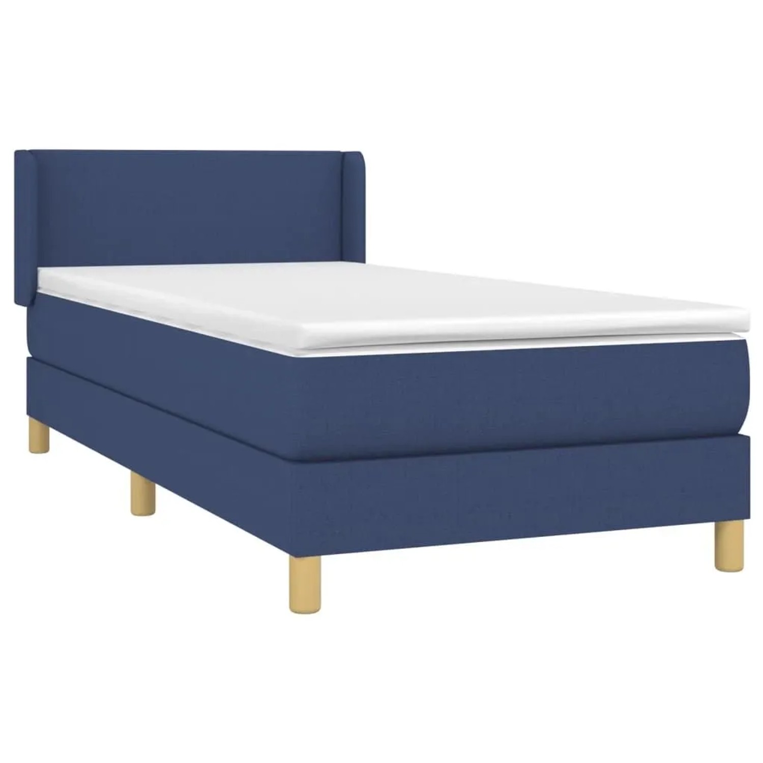 vidaXL Boxspringbett mit Matratze Blau 80x200 cm Stoff 3130071 günstig online kaufen