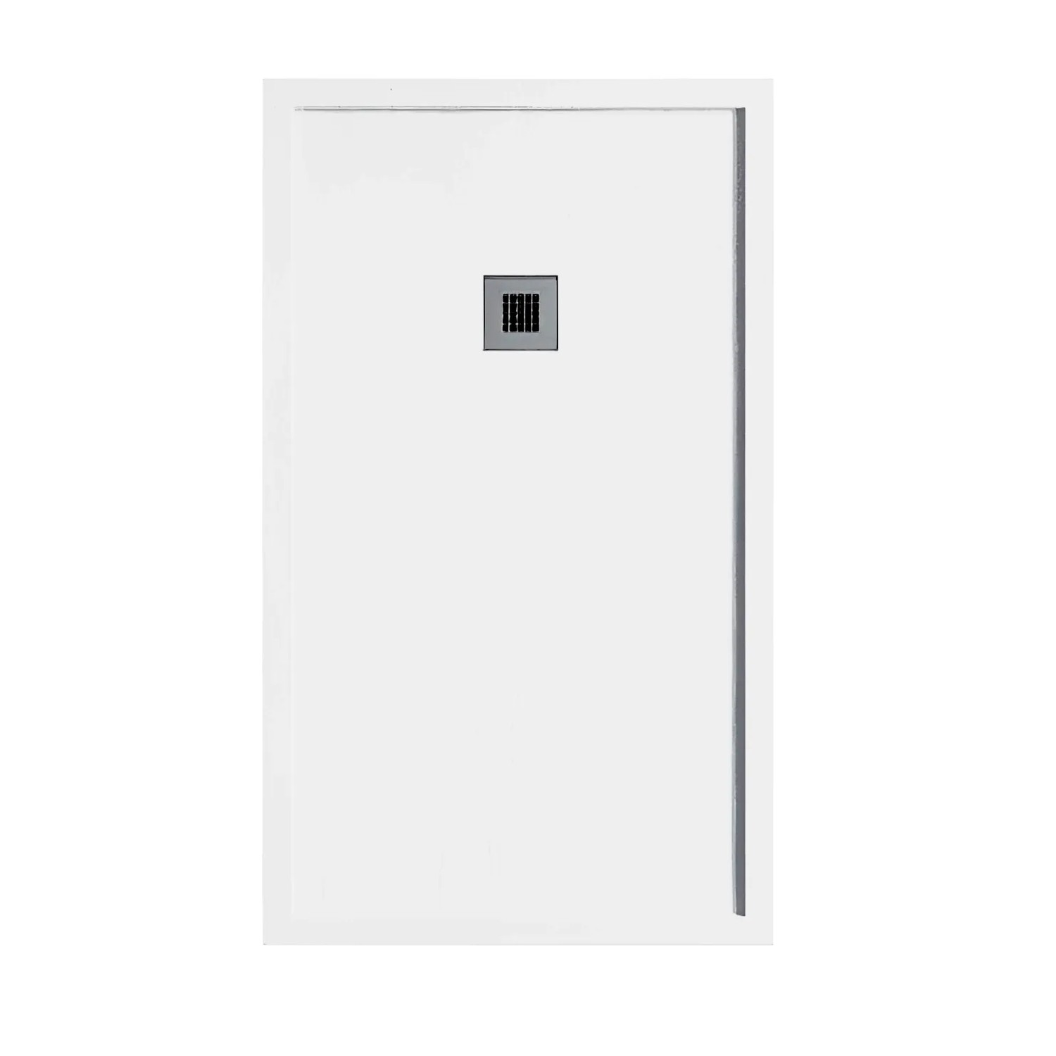 Stano Mineralguss Duschwanne Extra Flach Mit Rand Sarin Weiss Ablaufschutz Chrom 85x145cm
