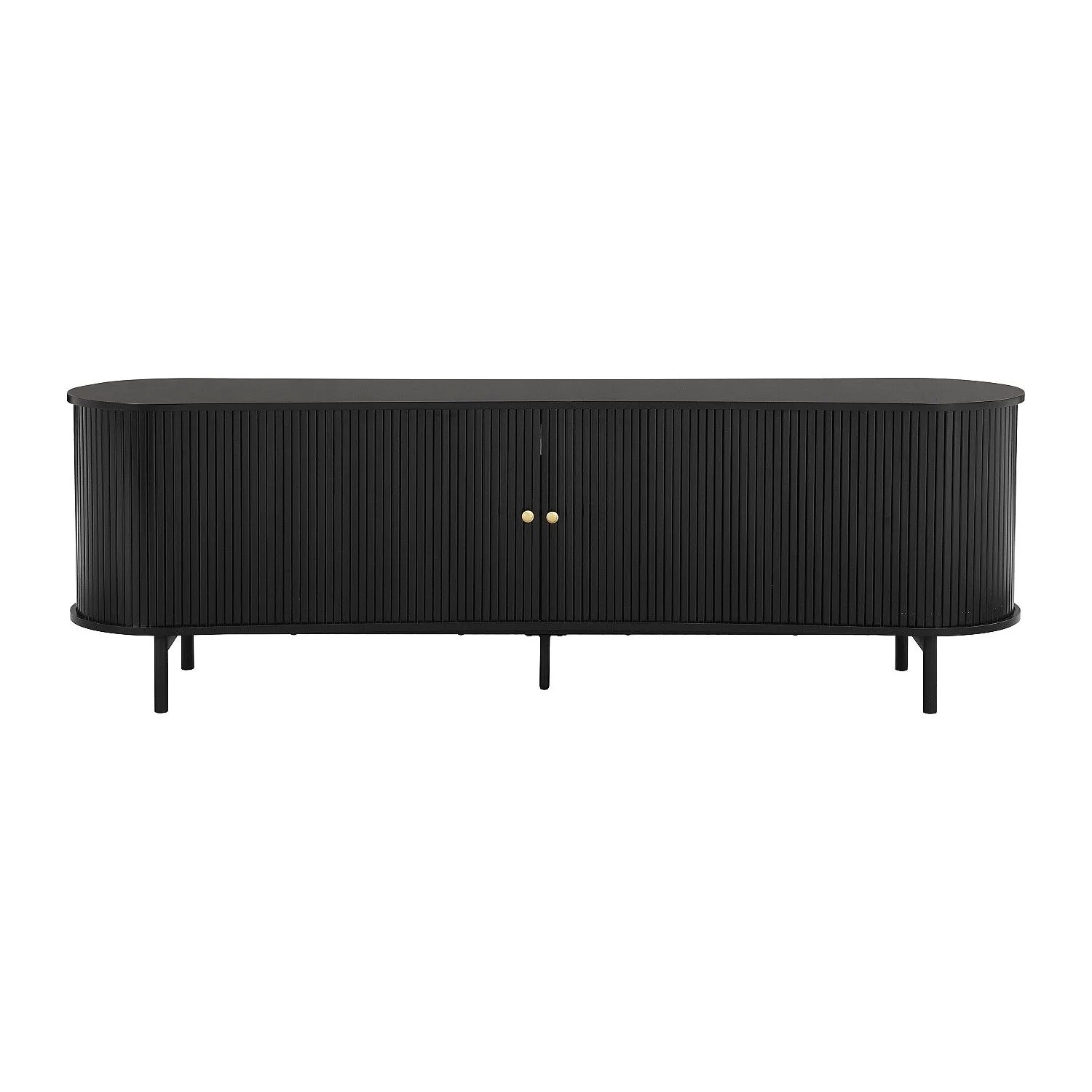 Vente-unique Tv-Board Sevato Schwarz 180 cm