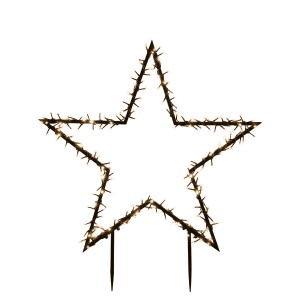 Luca Lighting Gartenstecker Stern mit 225 LEDs in Classic Weiß für Weihnachtsdeko.