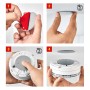 Montage des Magnetolink Magnetbefestigungs-Sets für Rauchmelder in 4 Schritten.