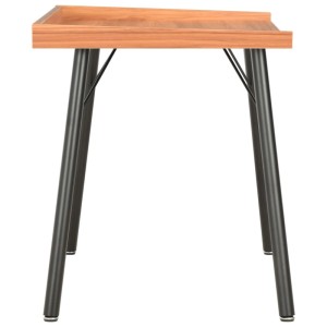 Brauner vidaXL Schreibtisch (90x50x79 cm) mit schwarzem Stahlgestell. Ideal für Büro und Arbeitszimmer.