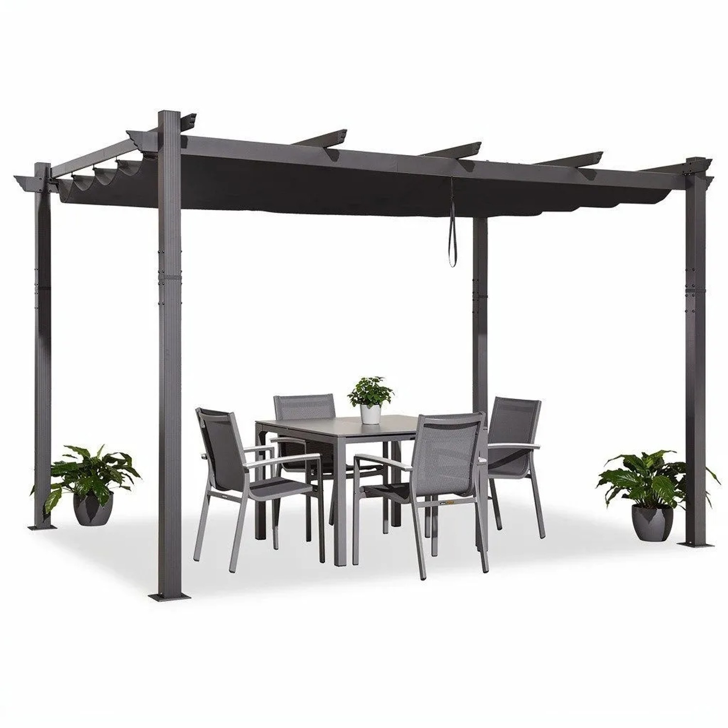 Purple Leaf Pergola 300 cm X 400 cm X 245 cm Aluminium Pavillon mit Schiebedach