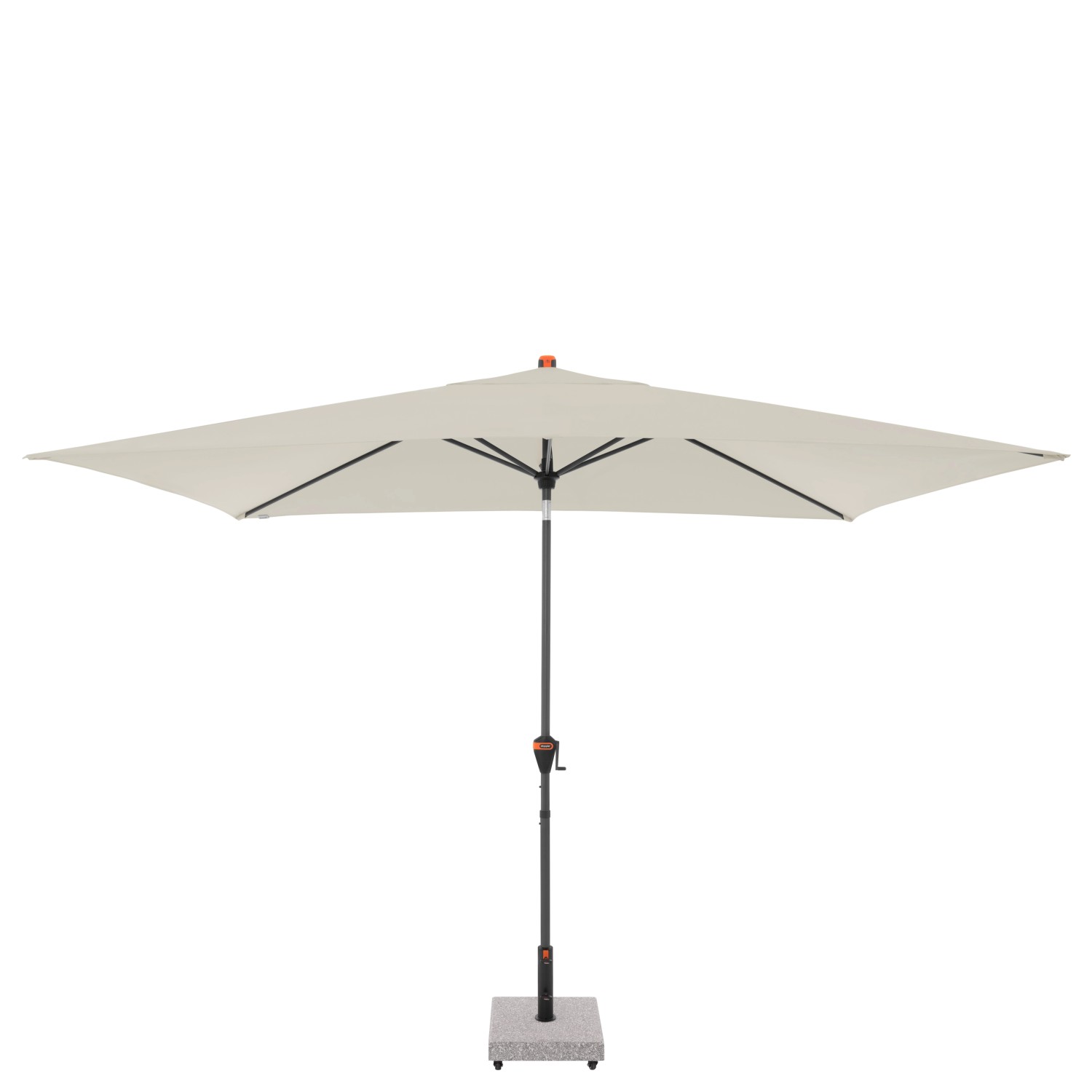 Doppler Mittelmastschirm myZone Auto Tilt ca. 300 cm x 200 cm Natur 6-teili günstig online kaufen