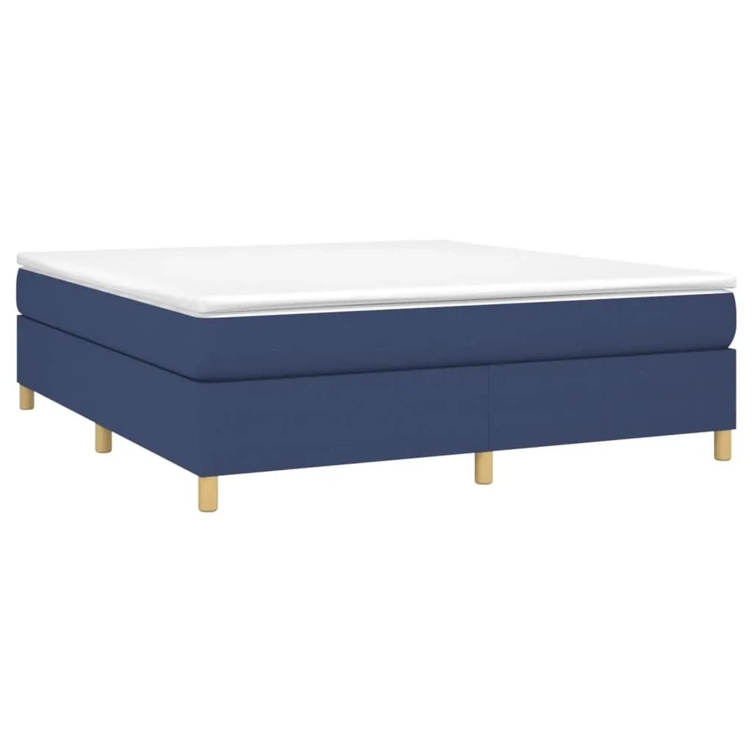 vidaXL Boxspringbett mit Matratze Blau 160x200 cm Stoff 3144536 günstig online kaufen