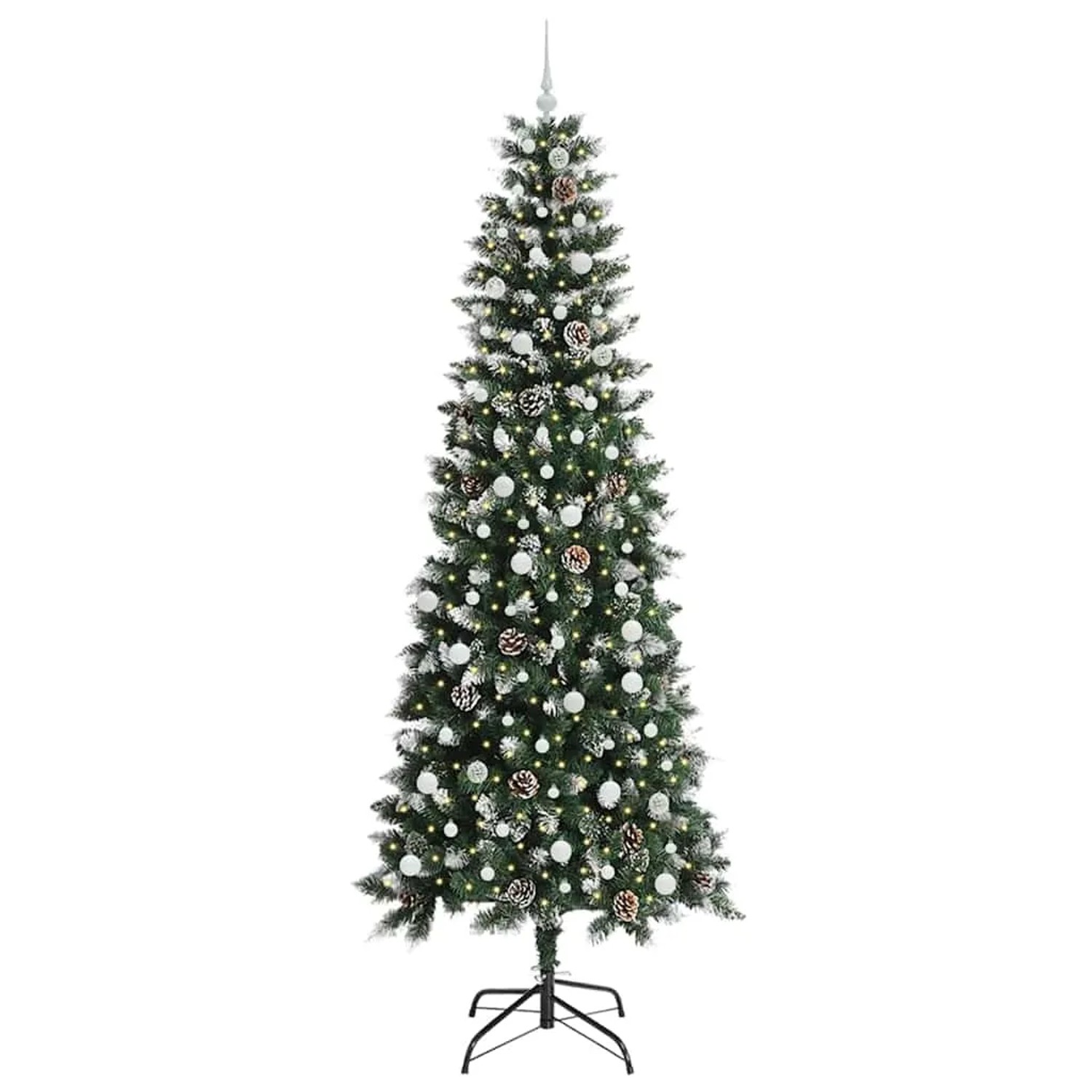 vidaXL Künstlicher Weihnachtsbaum mit 300 LEDs Grün 96 x 96 x 240 cm 3395847