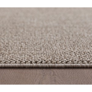 Detailaufnahme: Ayyildiz Kurzflorteppich Loom 4300, braun, mit Schlingenstruktur.