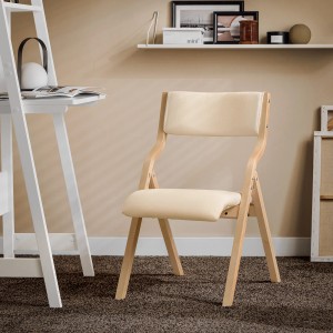 SoBuy Esszimmerstuhl Klappstuhl Küchenstuhl Polsterstuhl mit Lehne Beige FST40-W