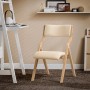 SoBuy Esszimmerstuhl Klappstuhl Küchenstuhl Polsterstuhl mit Lehne Beige FST40-W_2