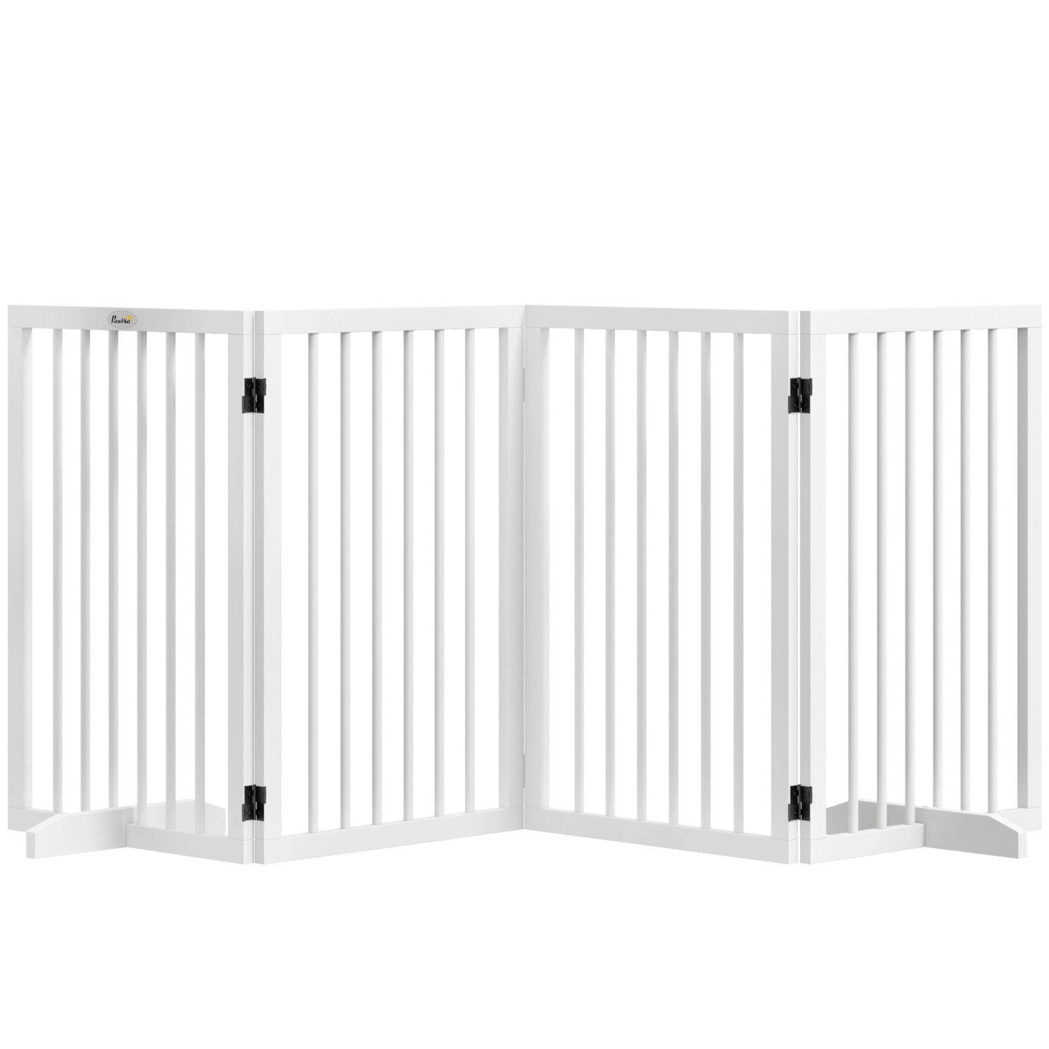 PawHut Absperrgitter 4-Teilig 206 x 76 cm Faltbar mit 2 Stützfüßen