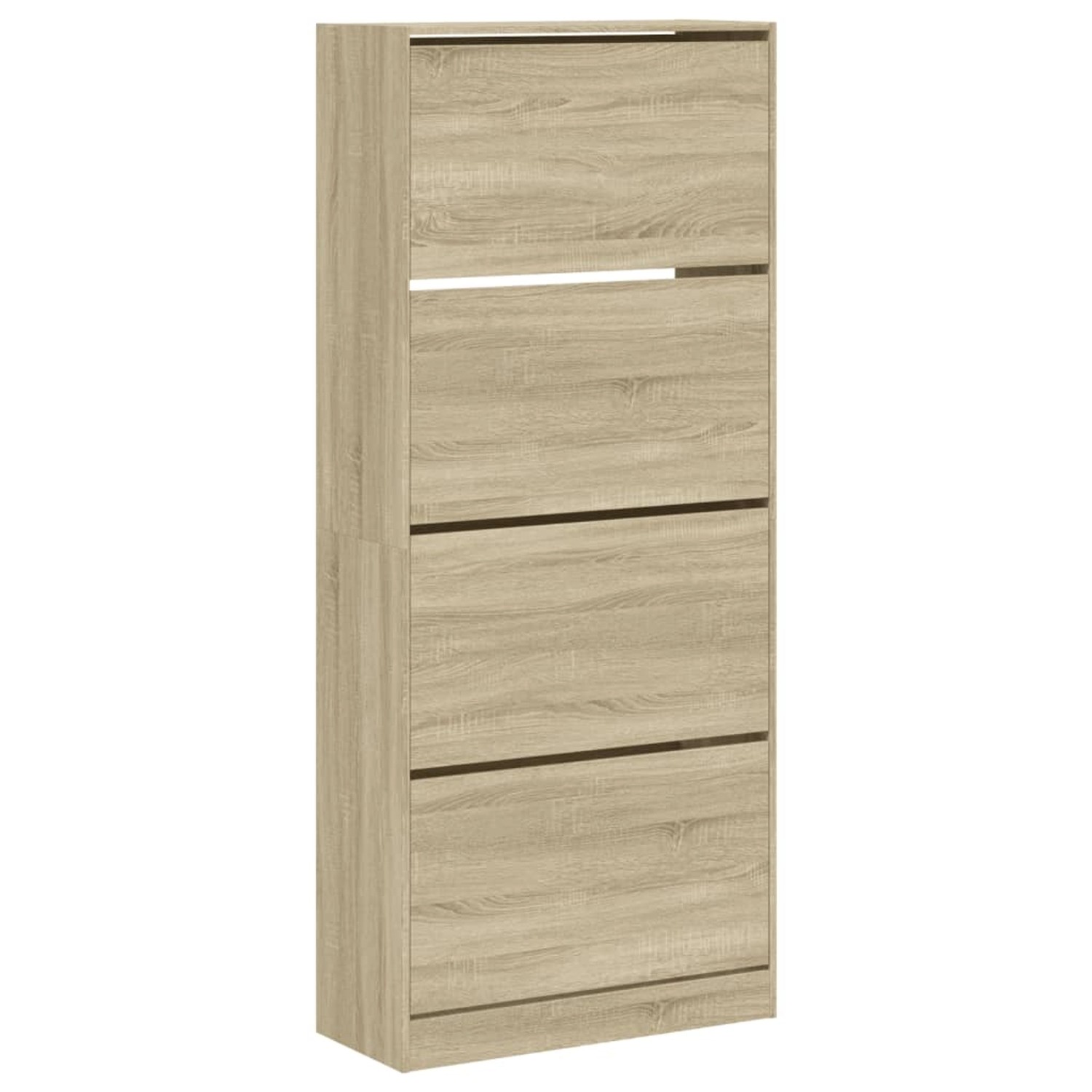 vidaXL Schuhschrank mit 4 Klappen Sonoma-Eiche 80x34x187,5 cm 3214380 günstig online kaufen