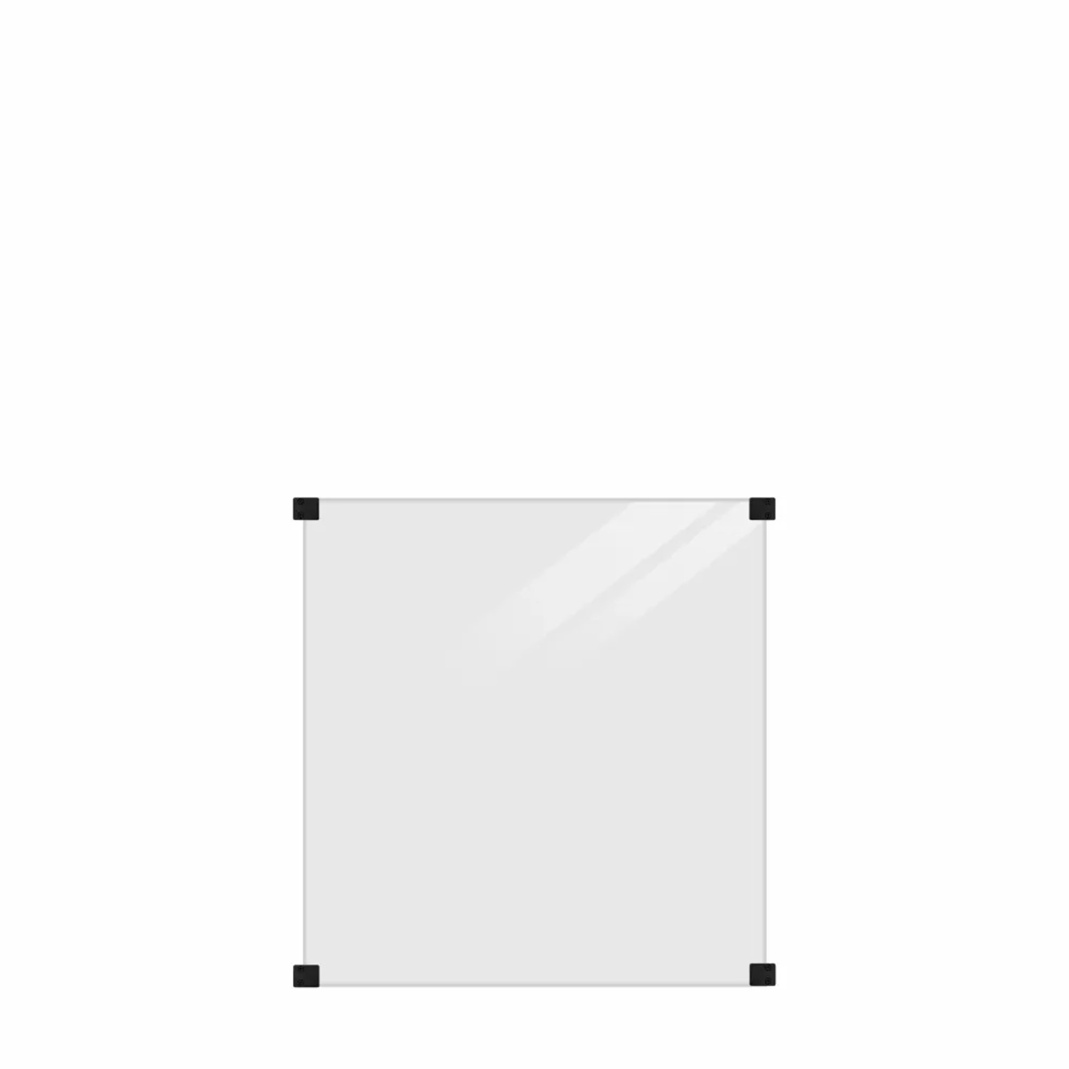 Image of Glaszaun Element rauchfarben Grauschwarz 90 cm x 91 cm