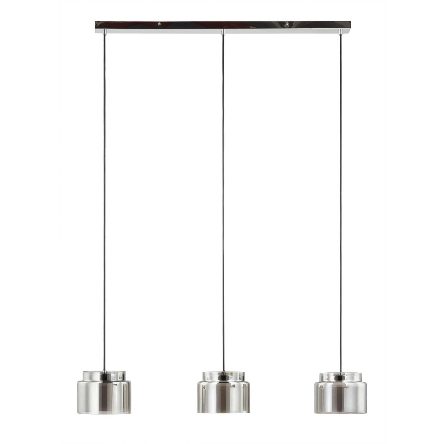 Lucande Pendelleuchte Diano 10013676 Design Modern in Alu aus Glas 3-flammi günstig online kaufen