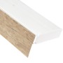 Bestlivings Gardinenschiene 270cm mit Blende in Sonoma Holzoptik und Weiß.