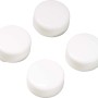 4er-Set weiße Abdeckkappen aus Kunststoff zur WC-Befestigung.