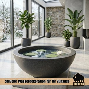 BigDean Miniteich Brunnen Set Schale Mit Teichkugeln Innen Und Außen Komplettset 52cm Durchmeseser Miniteich Brunnen Set Schale mit Teichkugeln innen und außen Komplettset 52cm Durchmeseser