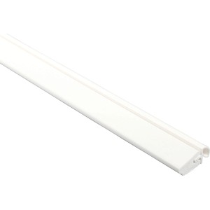 Weiße Tür- und Fensterleiste mit Dichtung (16x9mm, 2,2m) zur Abdichtung von Spalten.