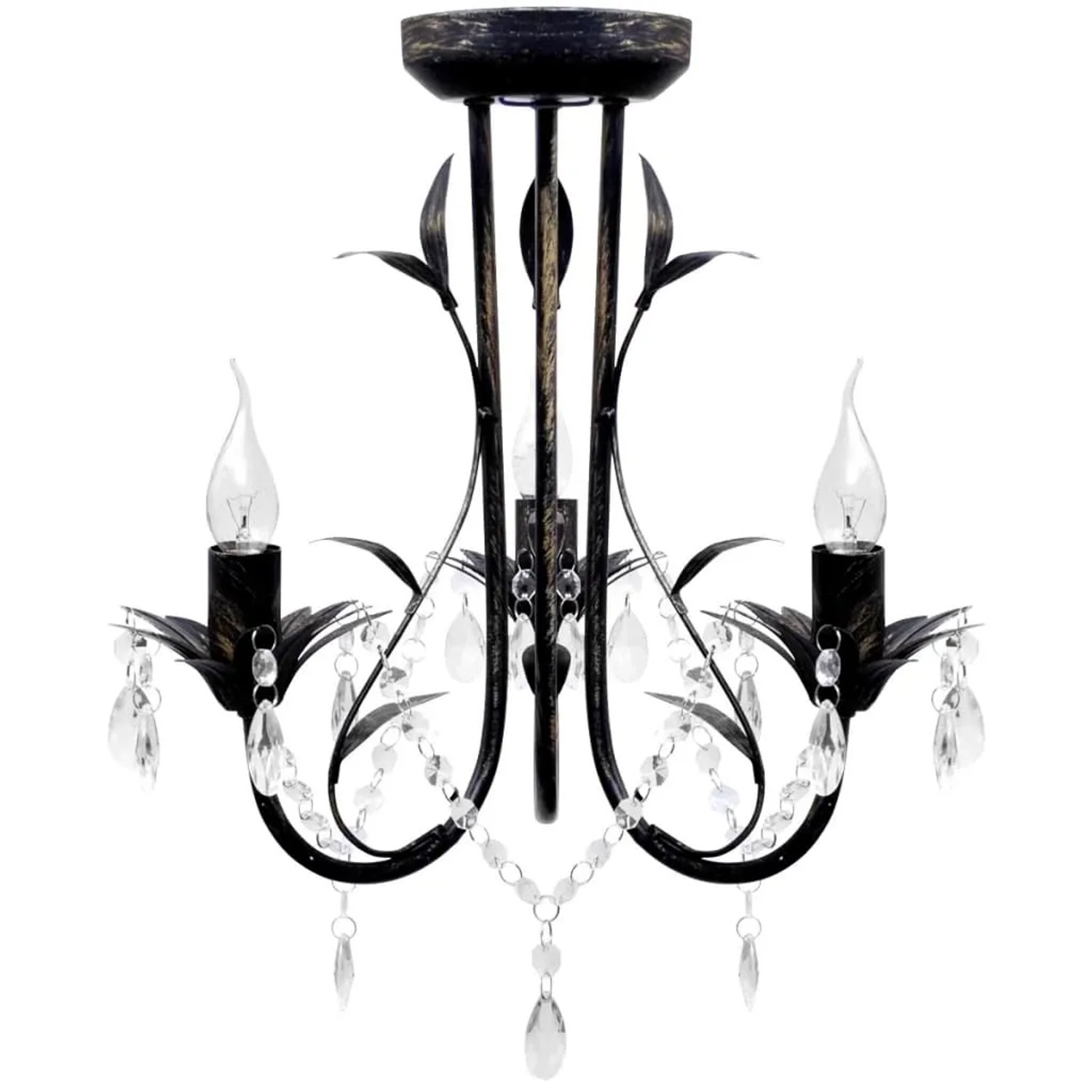 vidaXL Decknlampe Art Novau mit Kristallperlen 3 x E14 241385