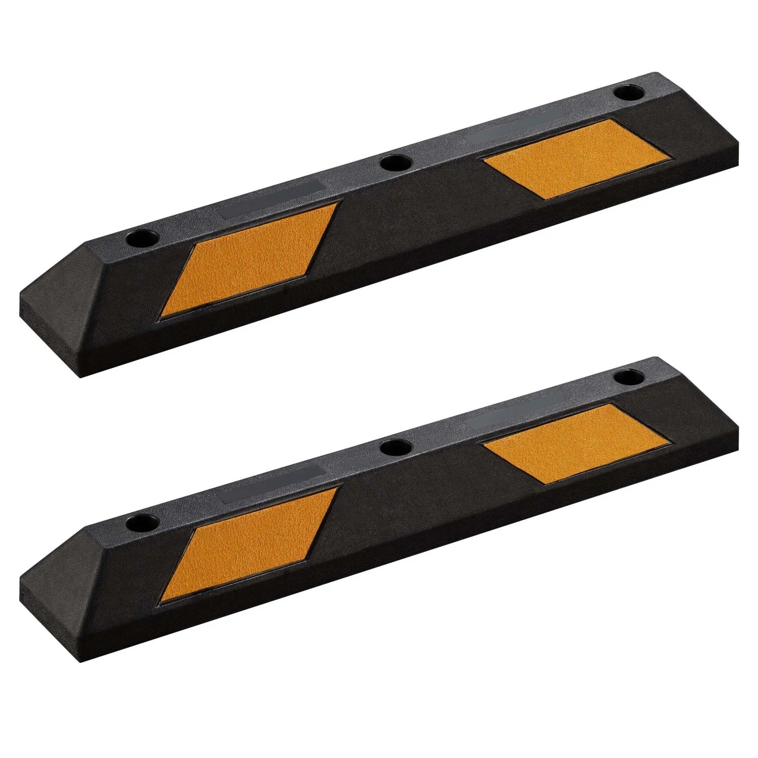 Image of Wiltec Radstopper 90x15x10cm 2x Einparkhilfe Gummi Anfahrschutz Parkhilfe Garage