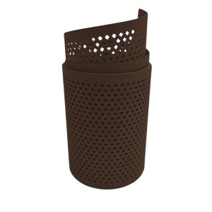 Brauner zaunzu Sichtschutz Premium mit Diamant-Lochmuster für Doppelstabmatten.