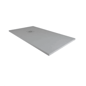 Frascio New Tecnology Duschwanne 75x150 cm, dunkelgraue Steinoptik mit Abfluss.