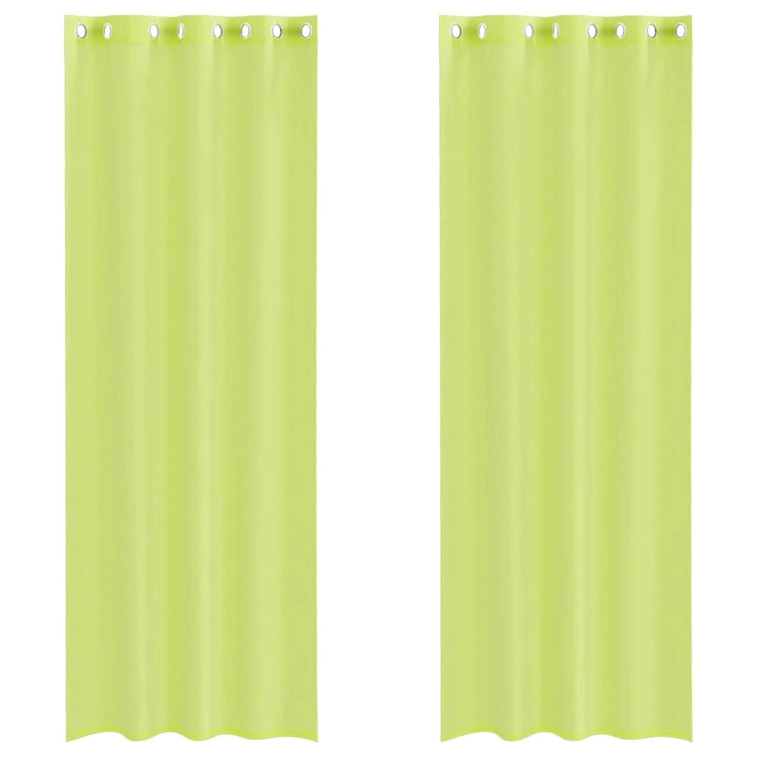 vidaXL Voile Vorhänge mit Ösen 2 Stk Apfelgrün 140x260 cm 4102057 günstig online kaufen