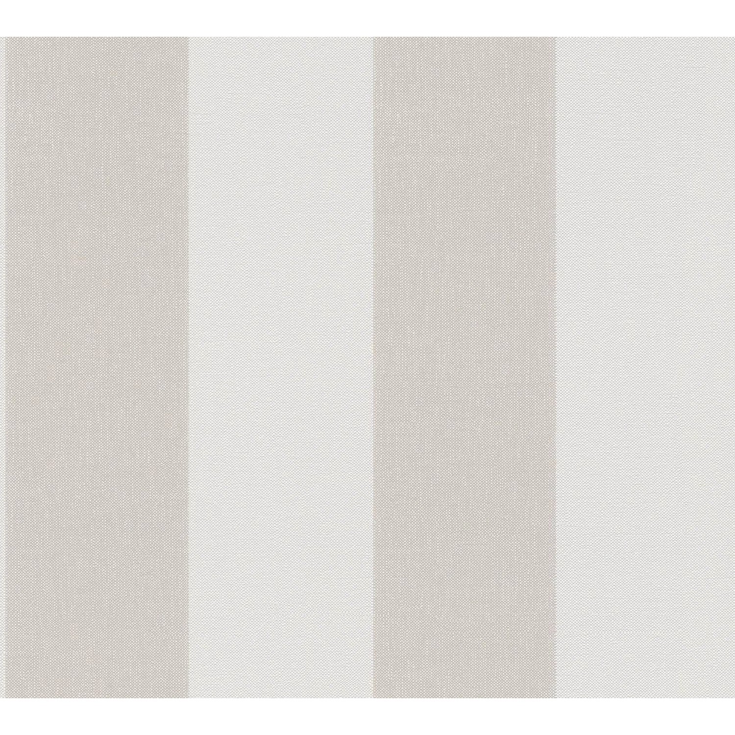 PROFHOME 948342-GU Streifen Tapete Textiloptik Matt Creme Beige 0,53 m x 10 günstig online kaufen