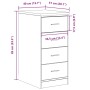vidaXL Garagen-Aufbewahrungsschrank Weiß 40x51x85 cm Massivholz Kiefer 860589_12