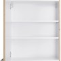 Optifit Hochschrank Erik290 in Wildeiche, 60 cm breit, mit offenen Türen und zwei Einlegeböden.