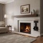 Relaxdays Kaminbesteck Stahl Schwarz 4-teilig 66 cm x 28 cm x 11 cm 3,3 kg_3