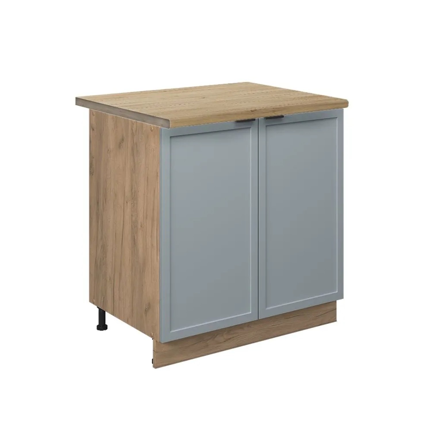 Vicco Küchenunterschrank Fame-Line HellBlau-Grau 80 x 82 mit Regal AP Eiche Art Nr 50762