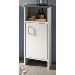 Inn.Furn Kommode Weiß Rauchsilber Grau 32 cm Badschrank Angeles