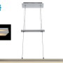 Moderne LED-Pendelleuchte Straight von Näve, 103,5 cm, aus Aluminium, dimmbar.