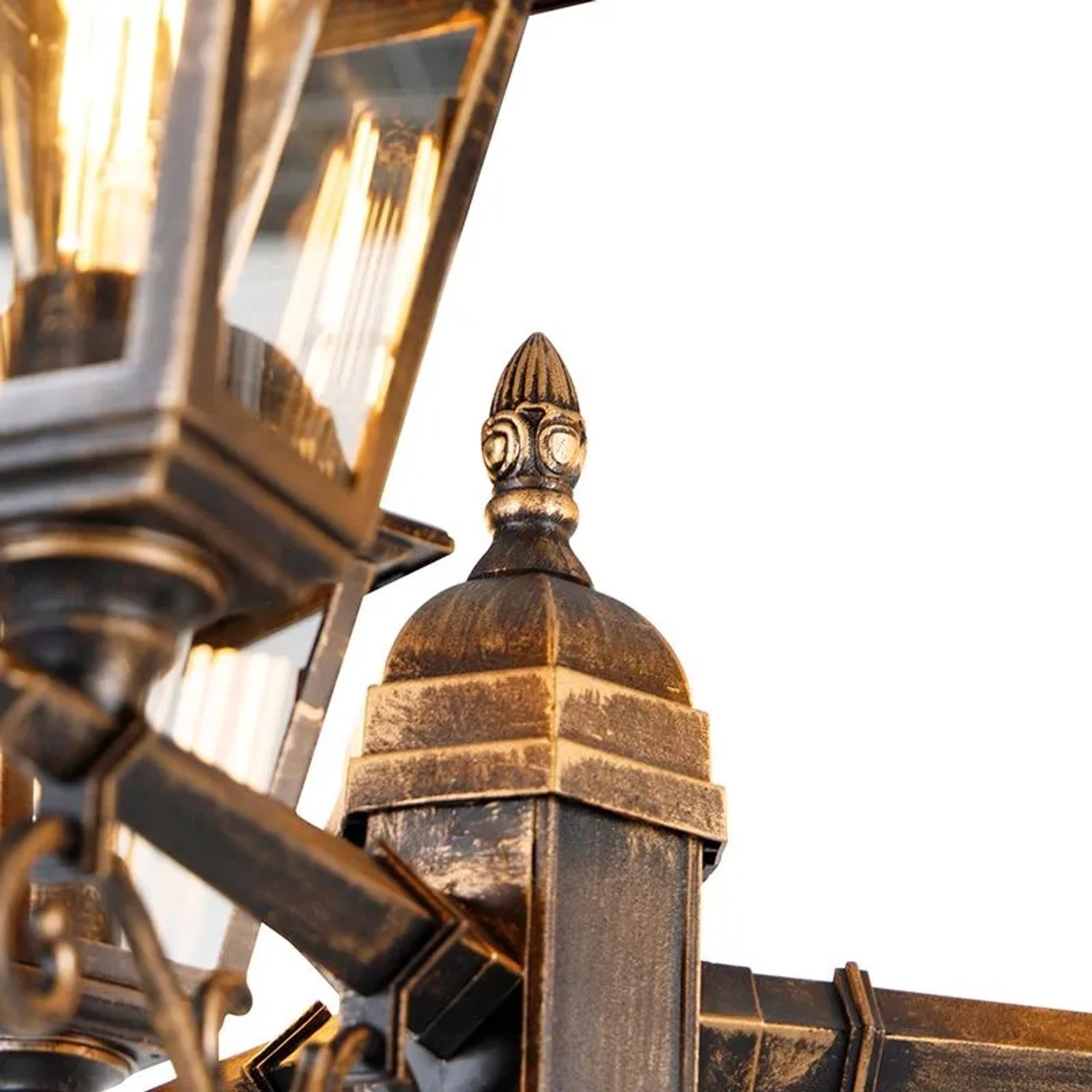 QAZQA Klassische Laterne Antikgold 3-Licht IP44 Hauptstadt_6