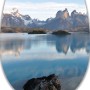 WC-Sitz Suquia mit Berglandschaft-Motiv und Absenkautomatik.