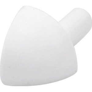 Ecke Viertelkreis-Abschlussprofil, PVC matt weiß, für Fliesenschienen, 4 Stück