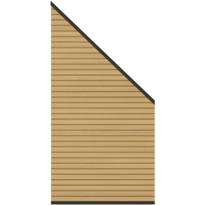 Randelement Zaunset System Neo WPC Platinum Lärche 91 cm x 184 / 94 cm