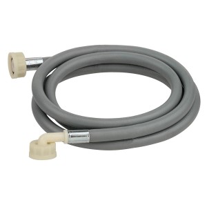 Grauer Kirchhoff Zulaufschlauch, 2,5 m, mit beidseitigem 3/4 Zoll Innengewinde für Waschmaschine.