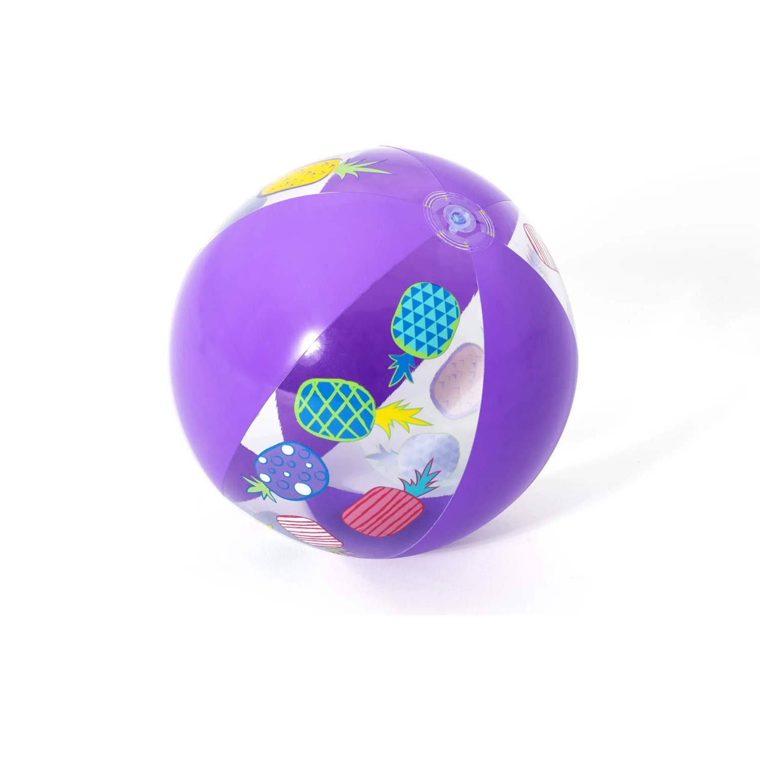 Bestway Wasserball Groove n' Splash, Ø 34 cm, lila mit Ananas-Motiv.