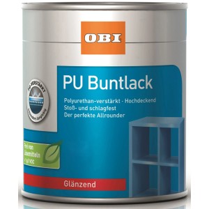 Dose OBI PU Buntlack Taubenblau glänzend, Polyurethan-verstärkt.